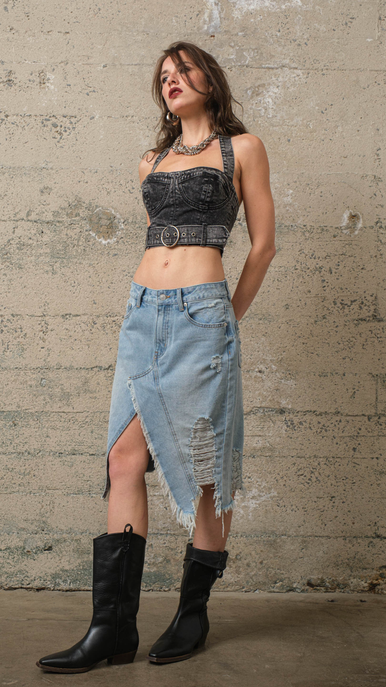 Mindy Denim Skirt