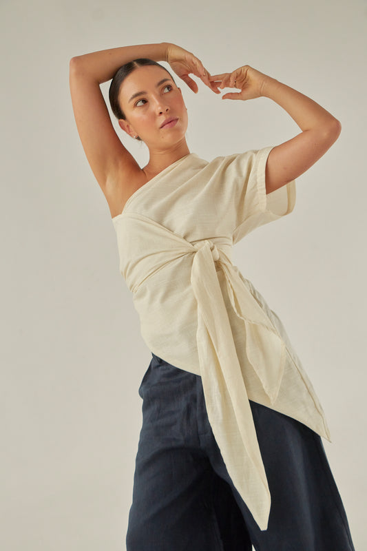 Knotted Top - Cream