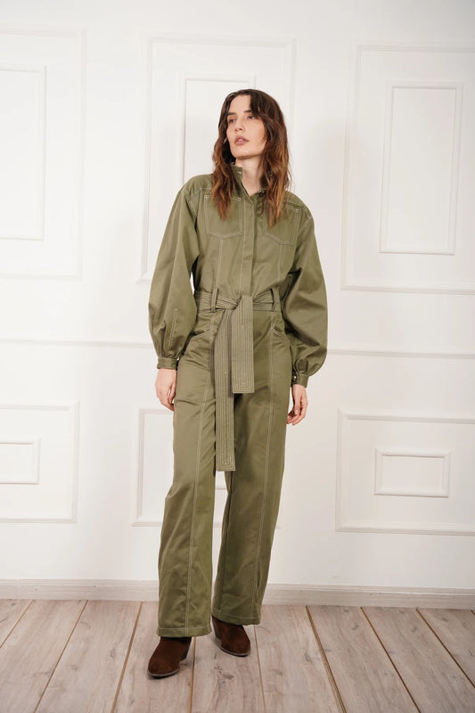 Cleo Jumpsuit - Olive Green