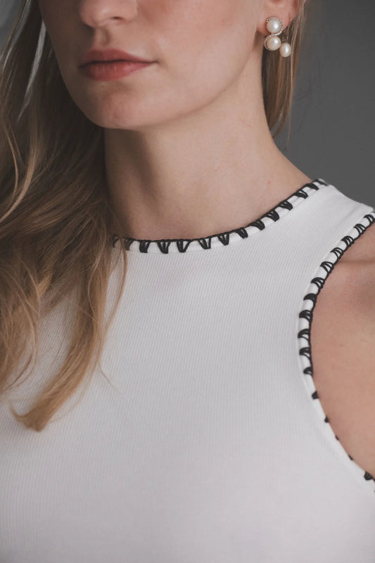 White Duale Top