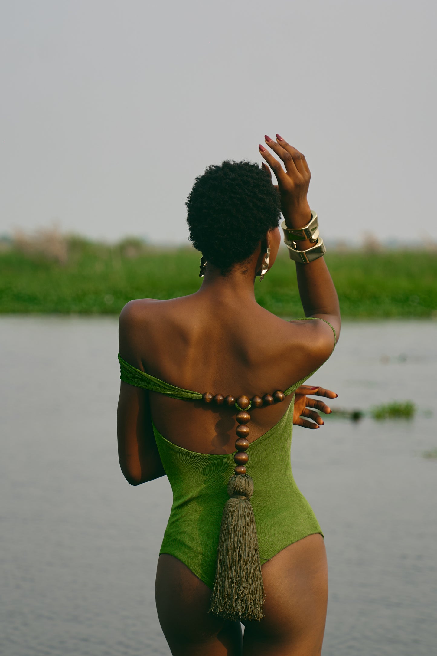 Tassel Bodysuit - Green