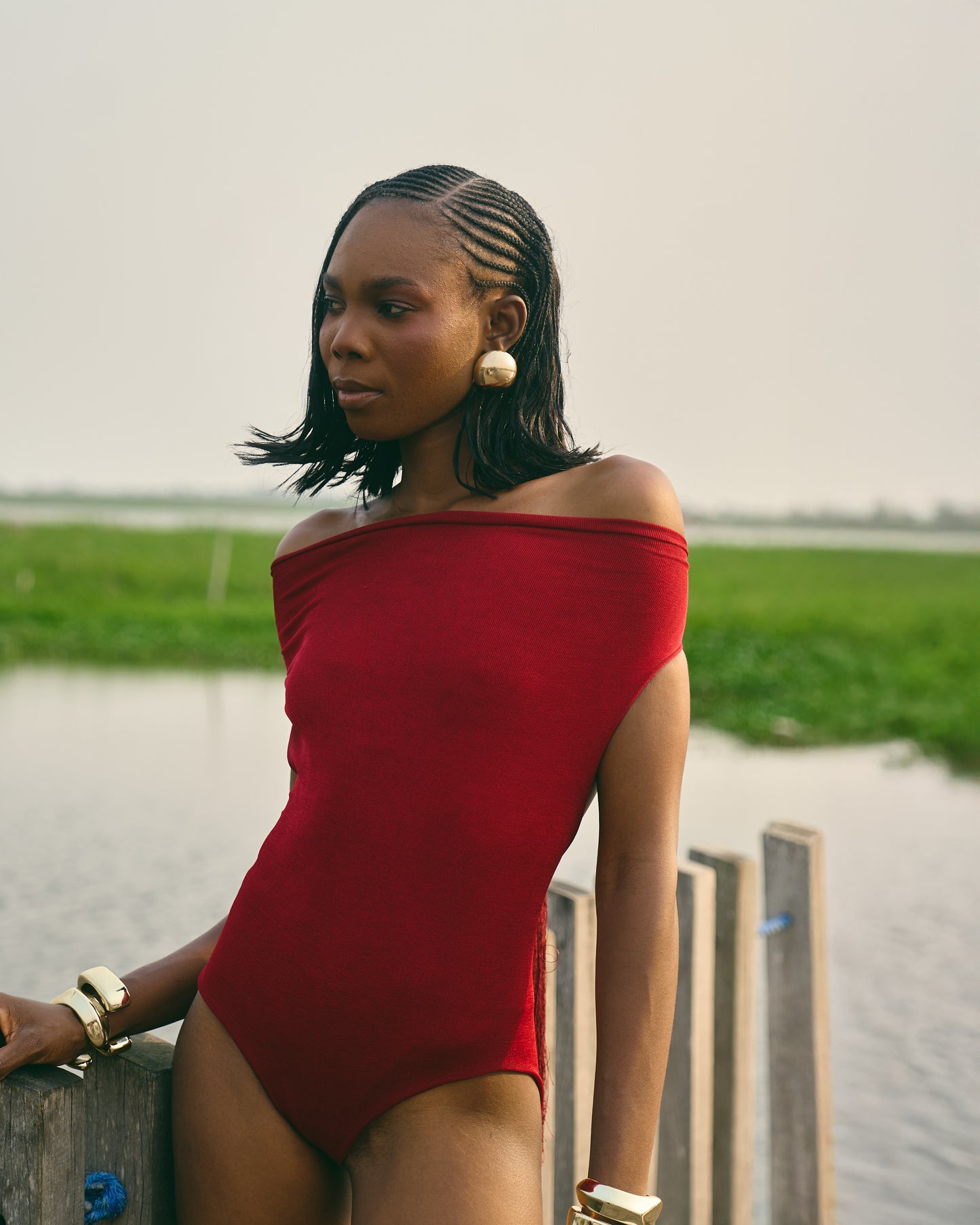 Tassel Bodysuit - Burgundy