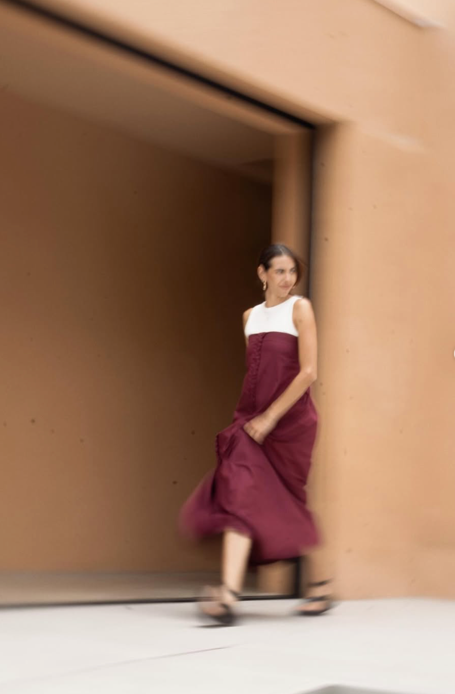 Braid Dress - Burgundy