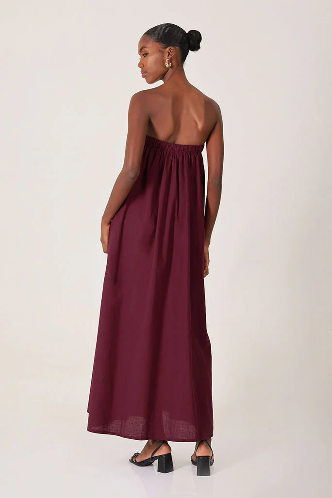 Braid Dress - Burgundy